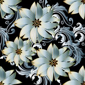 Papier Peint Feuilles De Fleurs Optiques 3D Pour Le Salon – Image 1