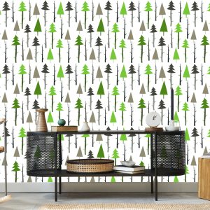Papier Peint Forêt Vert Branches Chambre D'enfant – Image 5