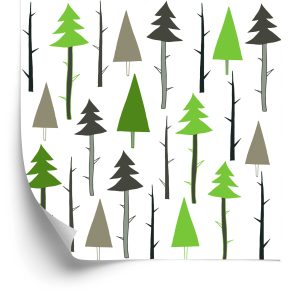 Papier Peint Forêt Vert Branches Chambre D'enfant – Image 2