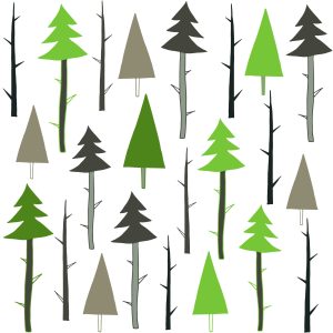 Papier Peint Forêt Vert Branches Chambre D'enfant – Image 1