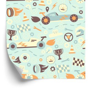 Papier Peint In Cars Voitures De Rallye Pour Chambre D'enfant – Image 2