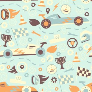 Papier Peint In Cars Voitures De Rallye Pour Chambre D'enfant – Image 1