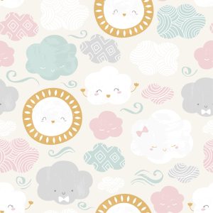 Papier Peint Le Soleil Sur Le Fond De Nuage – Image 1