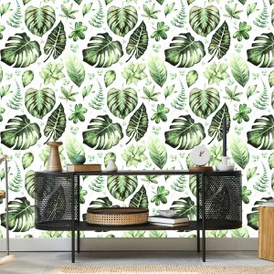 Papier Peint Feuilles Vertes Tropicales – Image 5