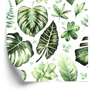 Papier Peint Feuilles Vertes Tropicales – Image 2