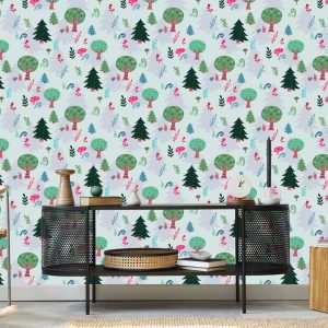 Papier Peint Plantes., Arbres Verts., Chambre Enfants – Image 5