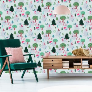 Papier Peint Plantes., Arbres Verts., Chambre Enfants – Image 6