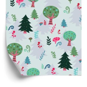 Papier Peint Plantes., Arbres Verts., Chambre Enfants – Image 2