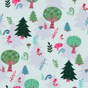 Papier Peint Plantes., Arbres Verts., Chambre Enfants – Image 1