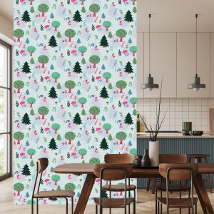 Papier Peint Plantes., Arbres Verts., Chambre Enfants – Image 4