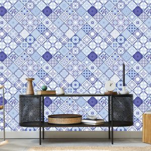 Papier Peint Carrelage Imitation Mosaïque Motifs Salle À Manger – Image 5