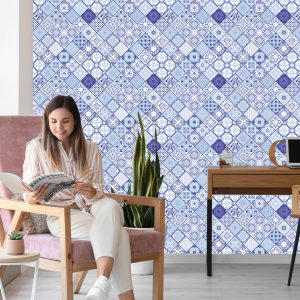 Papier Peint Carrelage Imitation Mosaïque Motifs Salle À Manger – Image 7