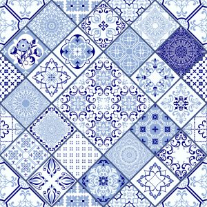 Papier Peint Carrelage Imitation Mosaïque Motifs Salle À Manger – Image 1