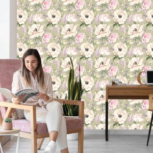 Papier Peint Pivoines Aux Couleurs Douces – Image 7