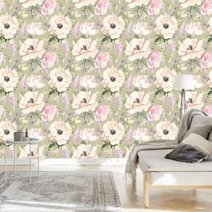 Papier Peint Pivoines Aux Couleurs Douces – Image 3