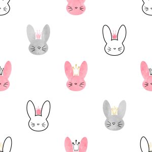 Papier Peint Lapins Dans Les Couronnes – Image 1