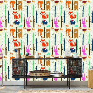 Papier Peint Pour Les Enfants - Happy Forest Animals – Image 5
