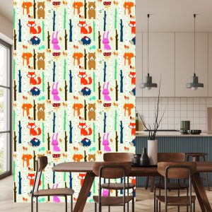 Papier Peint Pour Les Enfants - Happy Forest Animals – Image 4