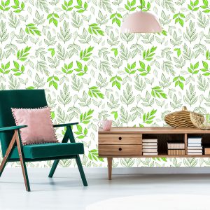 Papier Peint Feuilles Comme Dessinées – Image 6