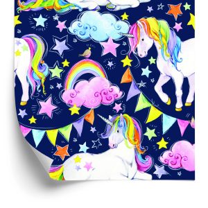 Papier Peint Licornes Arc-En-Ciel Colorées Pour Les Filles – Image 2