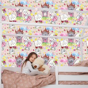 Papier Peint Château De Nuages ​​D'ours En Peluche Pour Enfants De Conte De Fées – Image 7