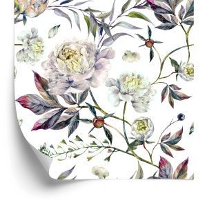 Papier Peint Belles Feuilles De Pivoines Vintage – Image 2