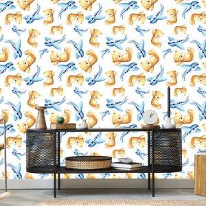 Papier Peint Pour Les Enfants - Ours En Peluche, Avions – Image 5