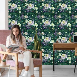 Papier Peint Fleurs De Pivoines Vintage – Image 7