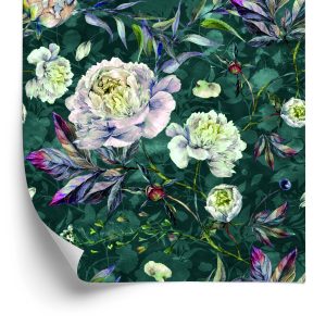 Papier Peint Fleurs De Pivoines Vintage – Image 2