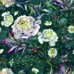 Papier Peint Fleurs De Pivoines Vintage – Image 1