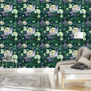 Papier Peint Fleurs De Pivoines Vintage – Image 3