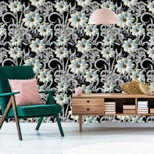 Papier Peint Effet Optique Des Fleurs 3D Pour La Chambre – Image 6