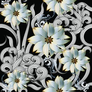 Papier Peint Effet Optique Des Fleurs 3D Pour La Chambre – Image 1