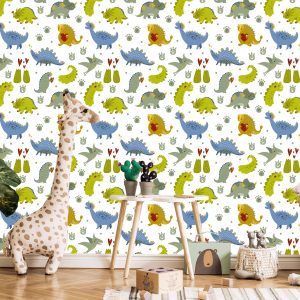 Papier Peint Points De Coeur De Dinosaures – Image 5