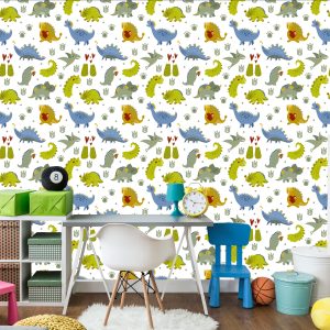 Papier Peint Points De Coeur De Dinosaures – Image 4