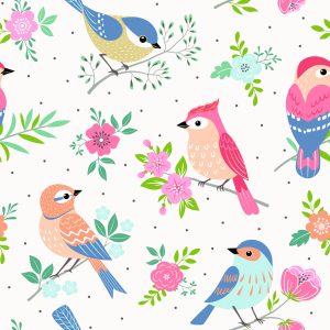 Papier Peint Oiseaux Multicolores – Image 1