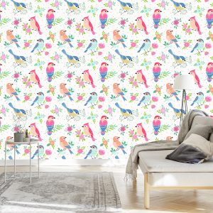 Papier Peint Oiseaux Multicolores – Image 3