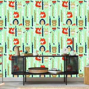 Papier Peint Pour Les Enfants - Happy Forest Animals – Image 5
