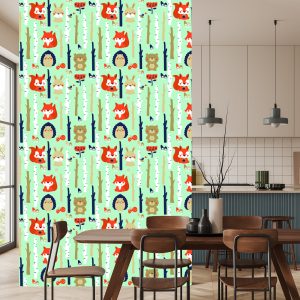 Papier Peint Pour Les Enfants - Happy Forest Animals – Image 4