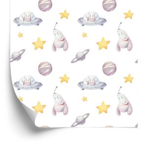 Papier Peint Pour Les Enfants - Stars De La Rocket Planet – Image 2