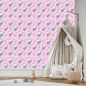 Papier Peint Pour Les Enfants - Licornes Colorées – Image 3