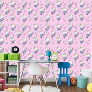 Papier Peint Pour Les Enfants - Licornes Colorées – Image 4