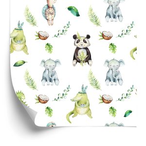 Papier Peint Animaux Parmi Les Feuilles – Image 2
