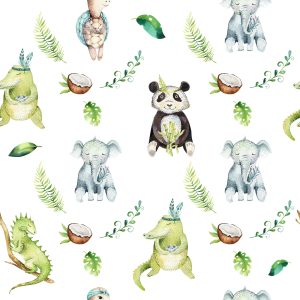 Papier Peint Animaux Parmi Les Feuilles – Image 1