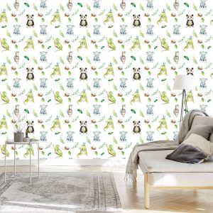 Papier Peint Animaux Parmi Les Feuilles – Image 3