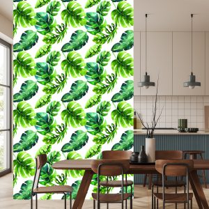Papier Peint Feuilles Tropicales Dans Les Tons Verts – Image 4