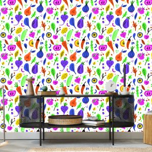 Papier Peint Pour La Cuisine - Légumes Et Fruits Colorés – Image 5