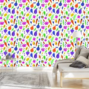 Papier Peint Pour La Cuisine - Légumes Et Fruits Colorés – Image 3