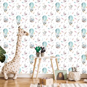 Papier Peint Ballons Et Oiseaux Dans Le Ciel – Image 5