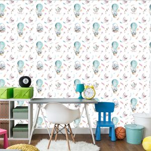 Papier Peint Ballons Et Oiseaux Dans Le Ciel – Image 4